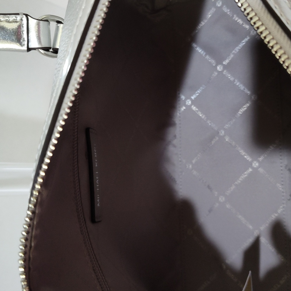 Michael Kors Silver Women's Bag with Twilly and Pom Pom - Picture 5 of 12